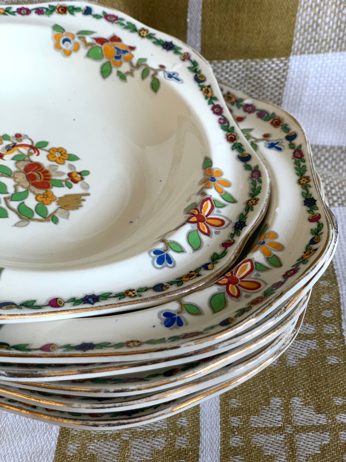 Antique, Losol Ware desert bowls.