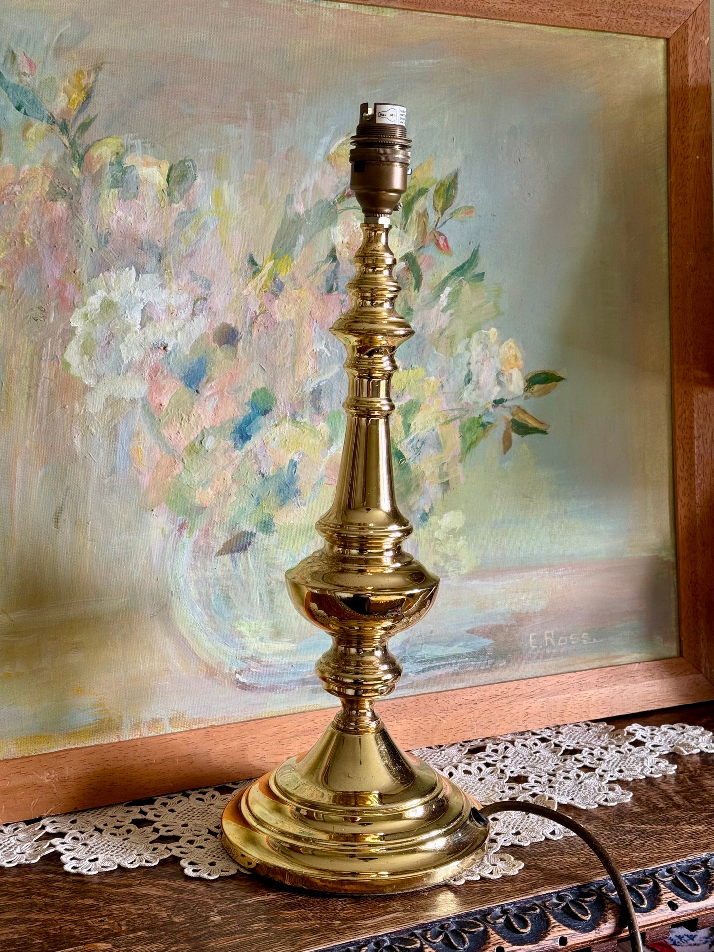 Vintage Style Brass Table Lamp Base – BHS Made in Britain