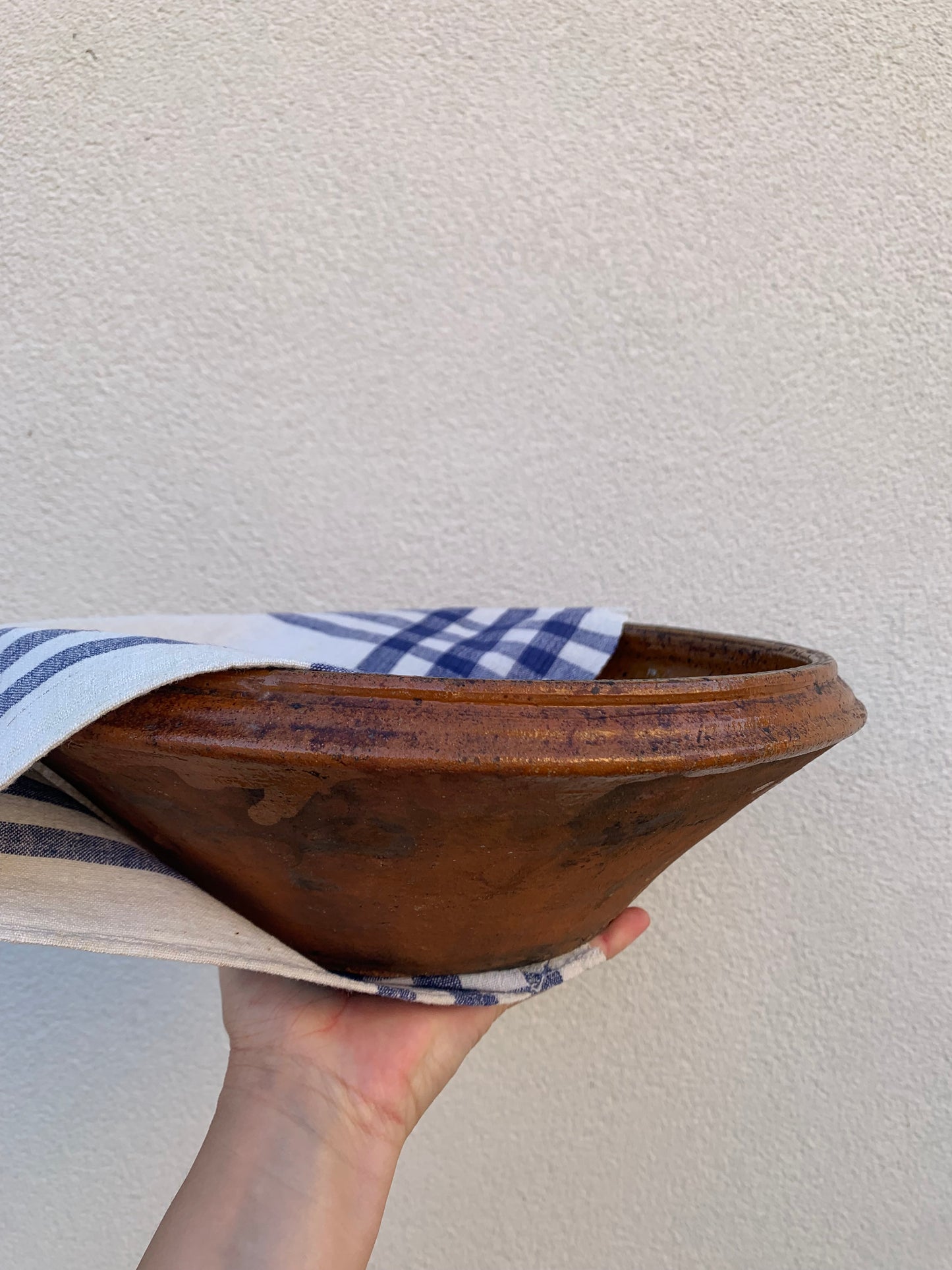 Vintage, hand thrown ceramic bowl.