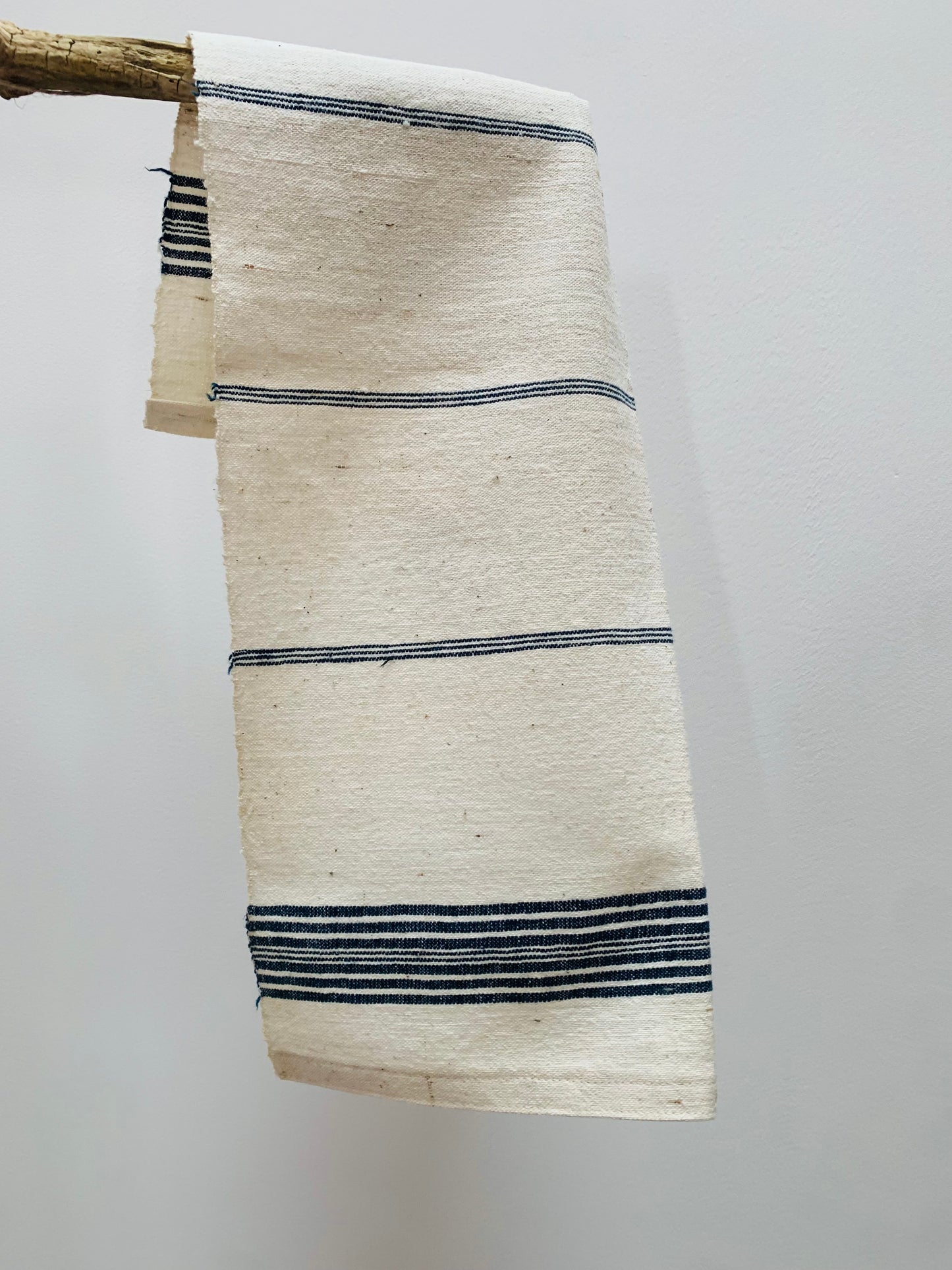 Antique, handwoven, cotton kitchen cloth.