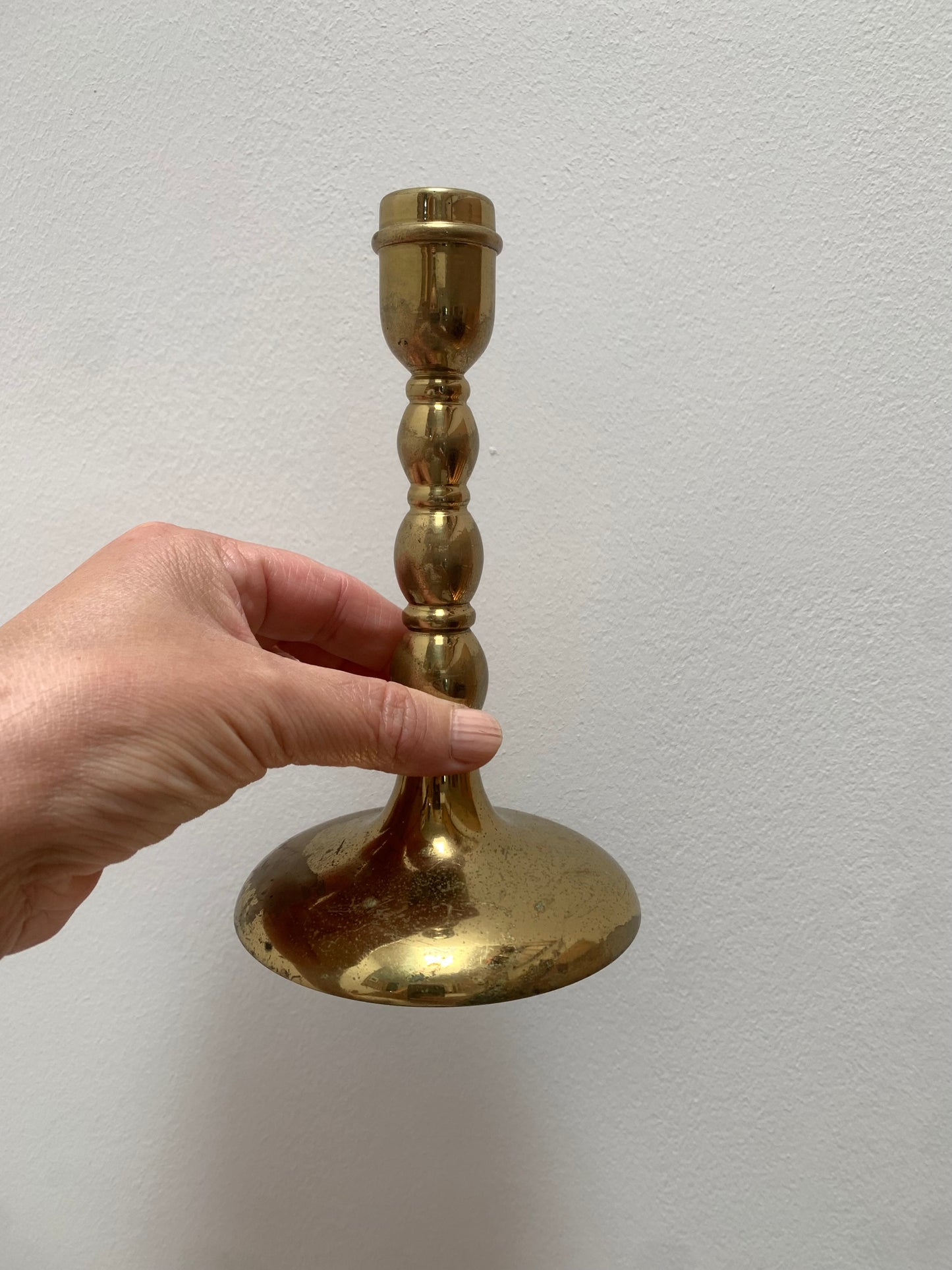 Vintage, elegant, solid brass candlestick holders.