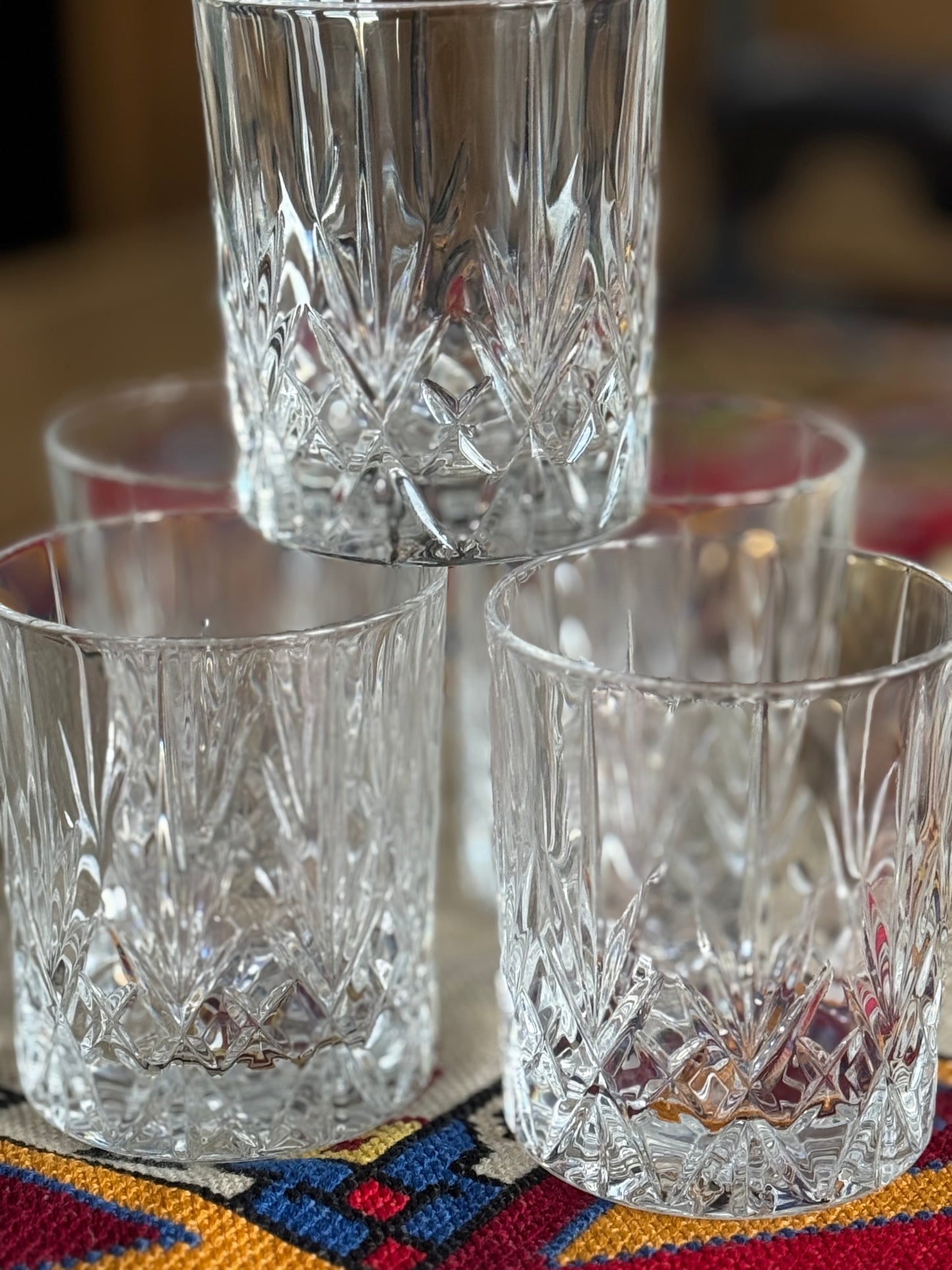 Vintage, crystal tumblers.