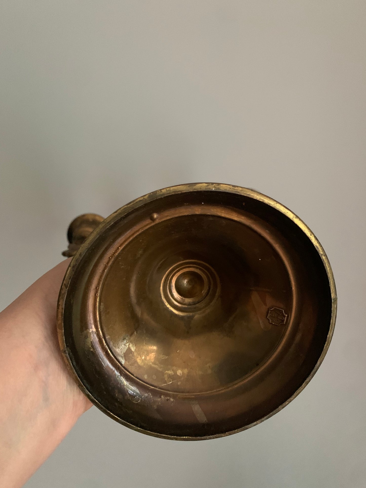 Vintage brass candlesticks.