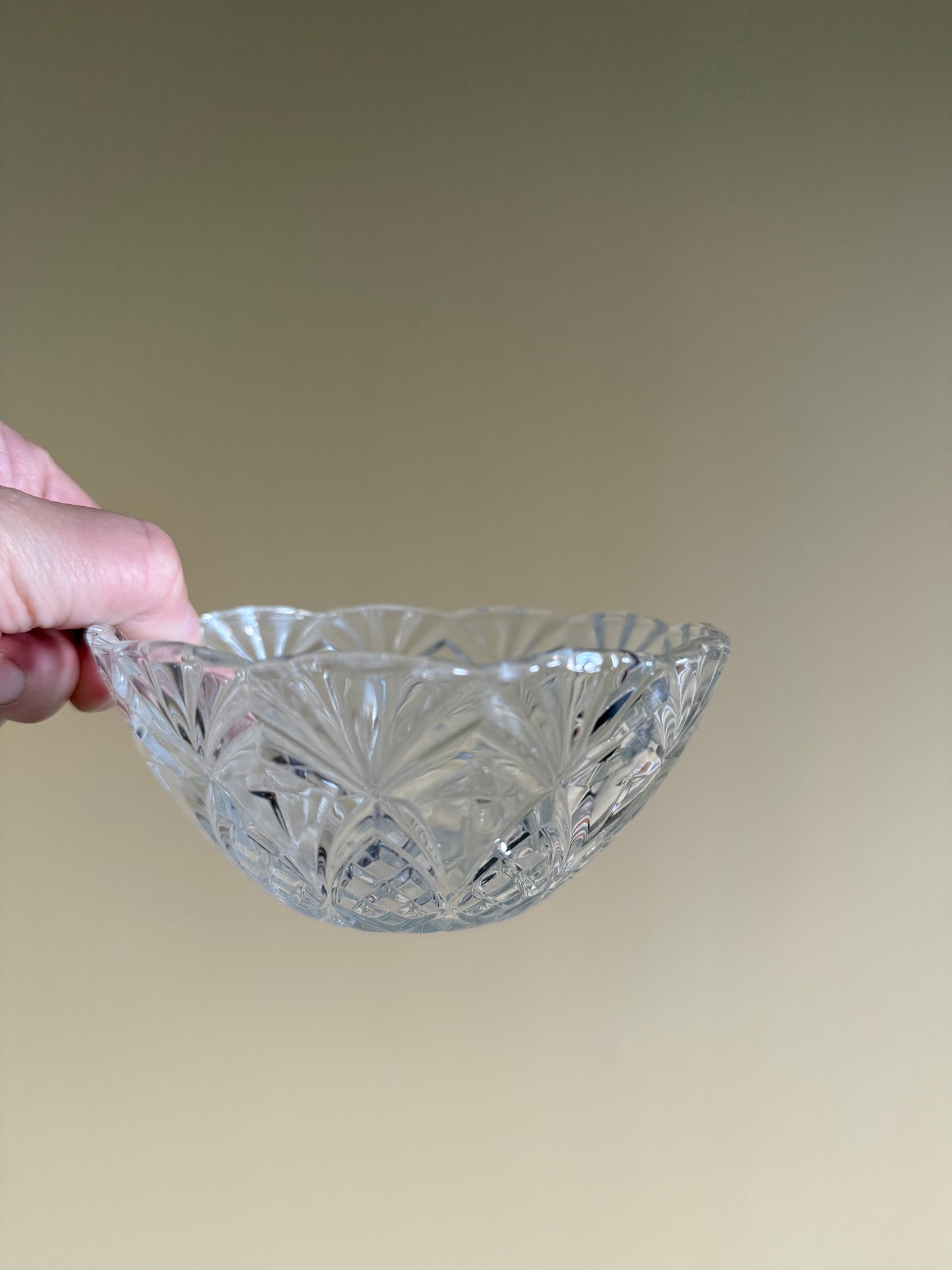 Vintage, glass dessert bowls.