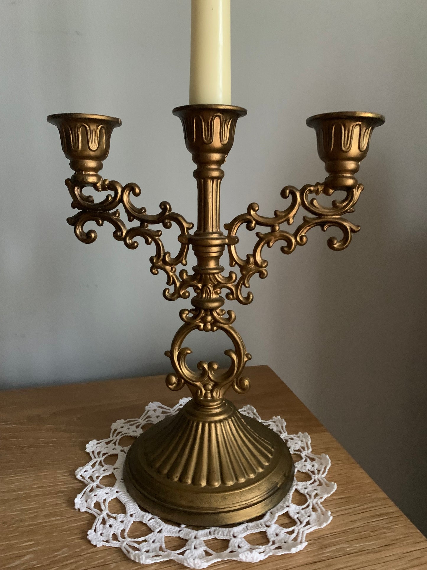 Vintage brass candlesticks.