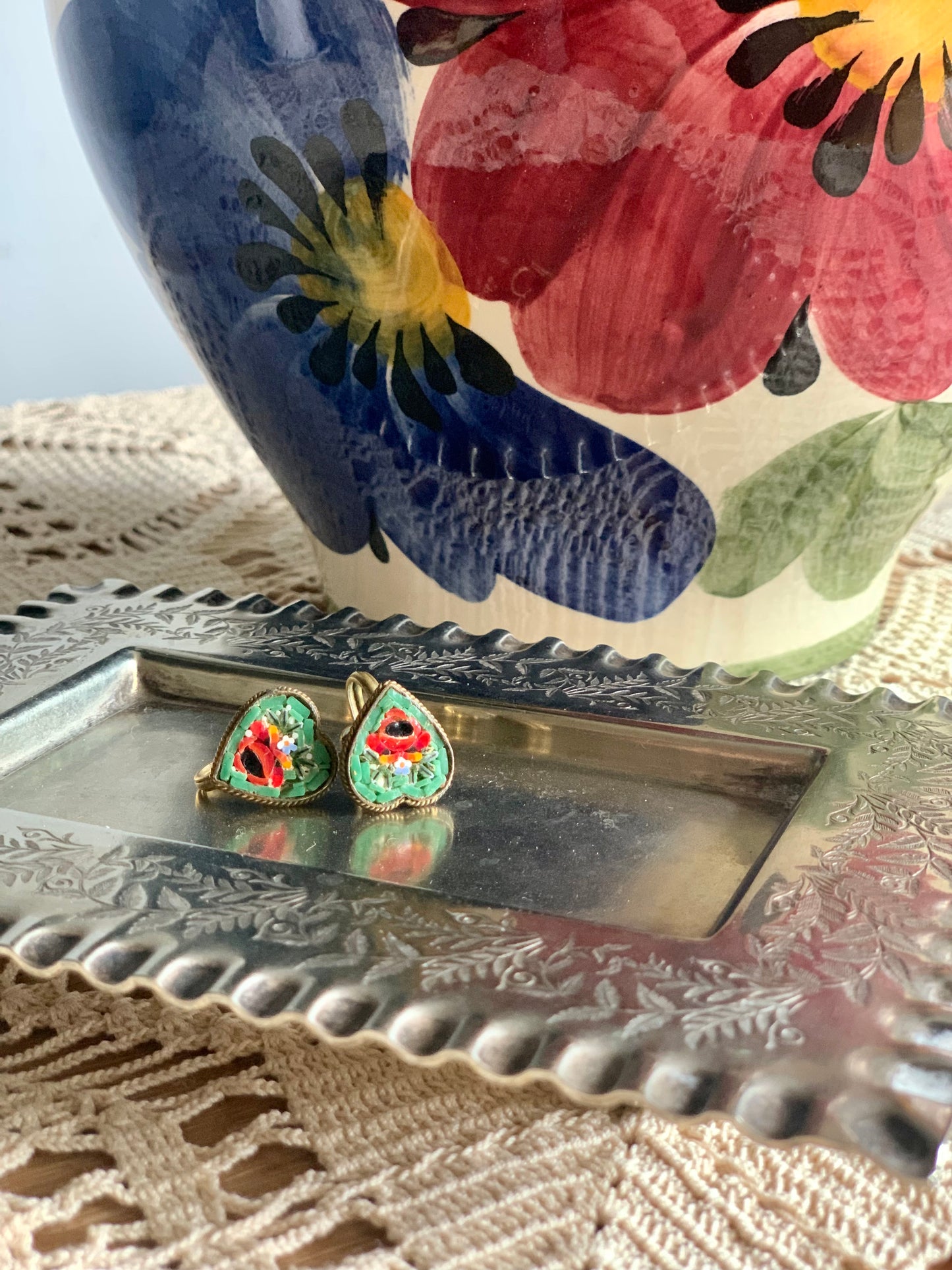 Vintage silver plated trinket dish.