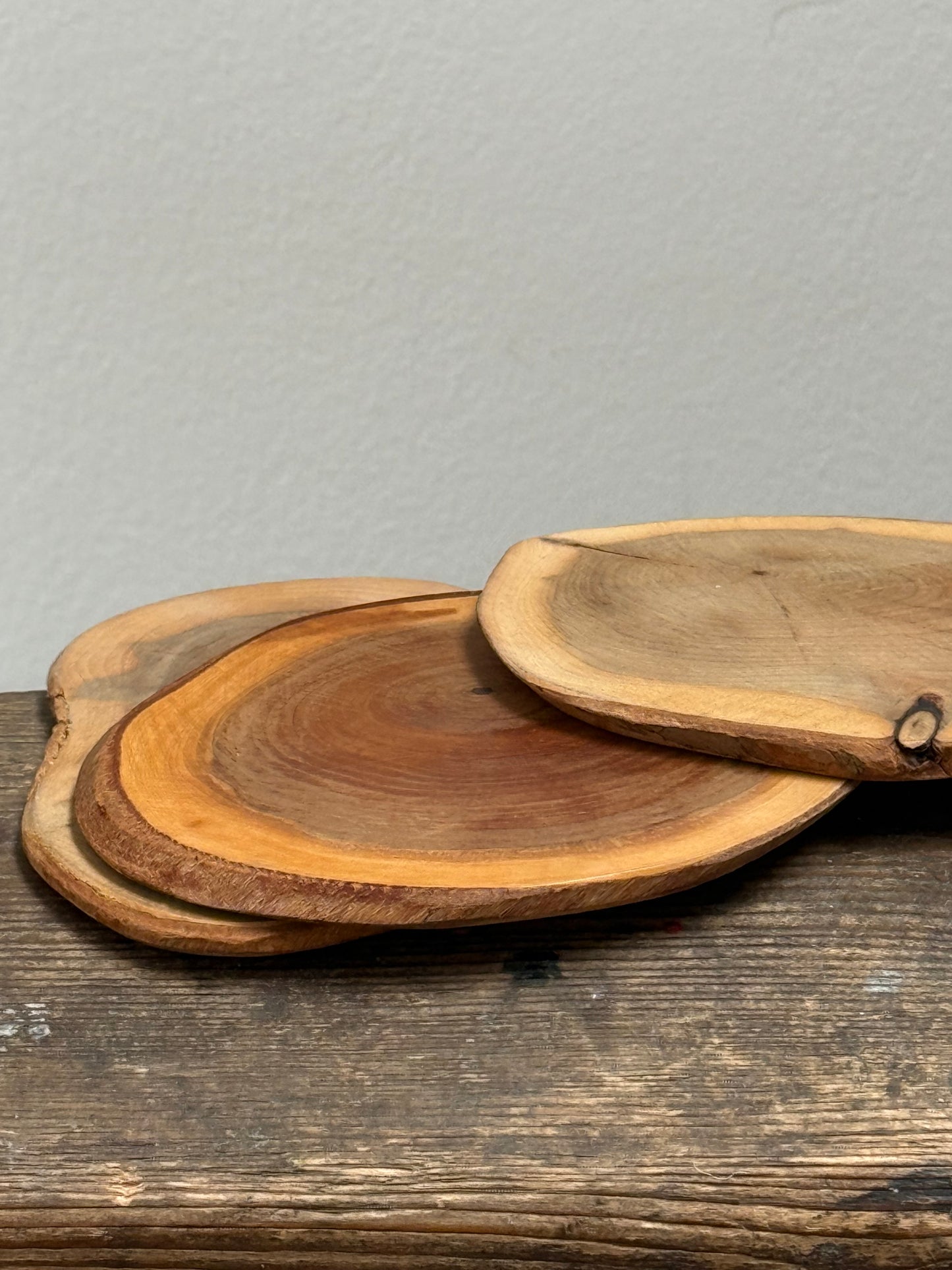 Vintage wooden coasters.