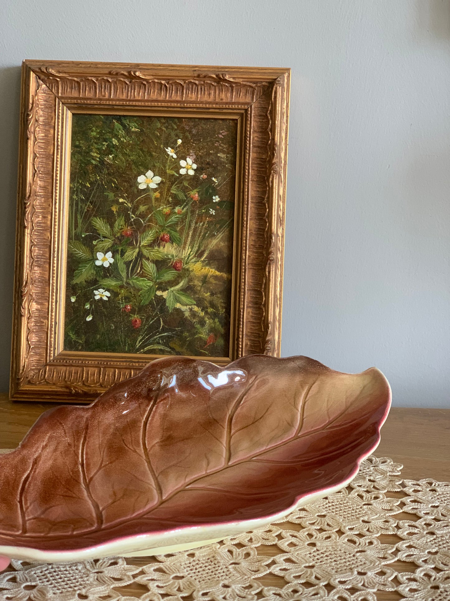 Vintage Royal Winton leaf porcelain dish.