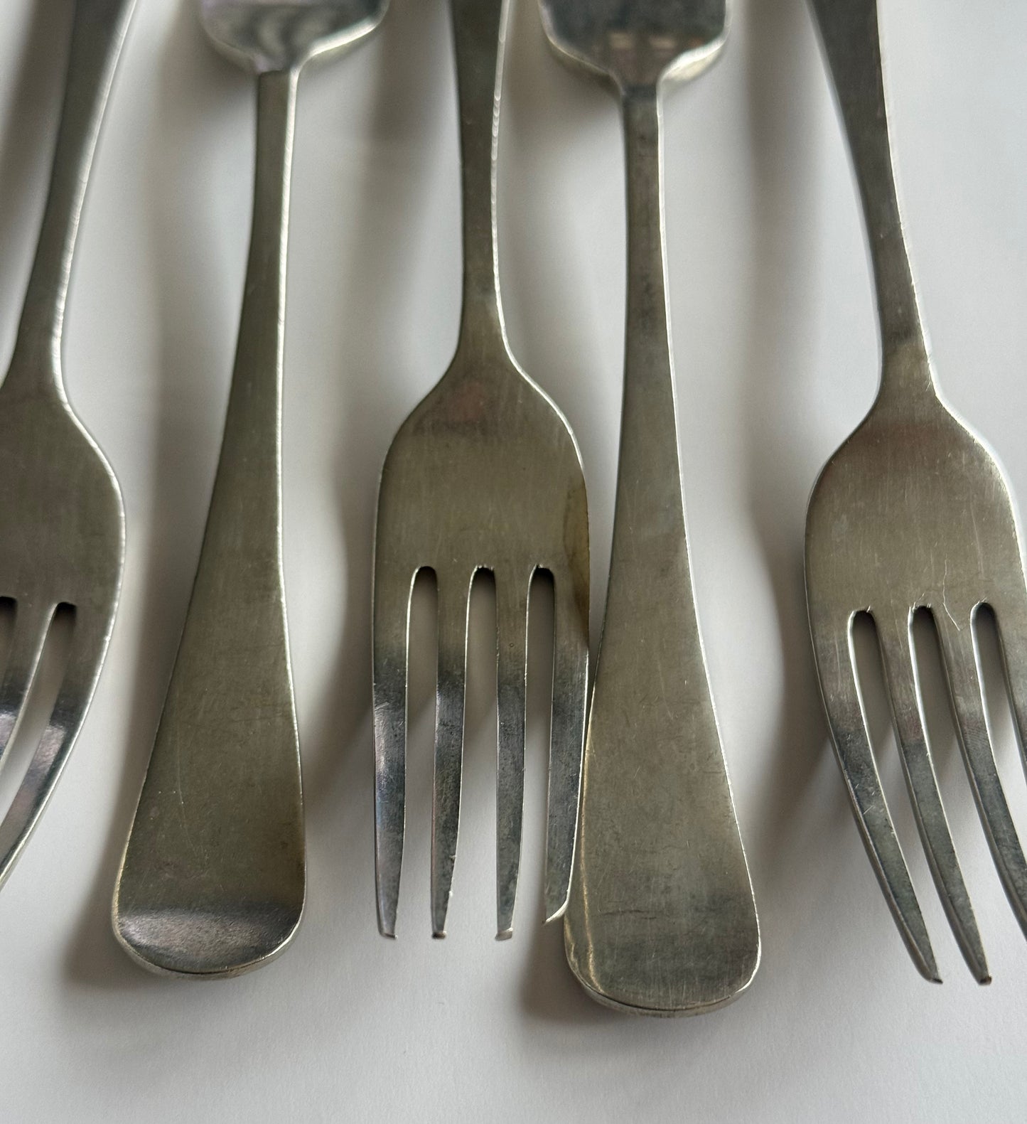 Vintage Hygienic Fork Set – Turner & Co – c.1920s–1940s British Flatware (Set of 6)