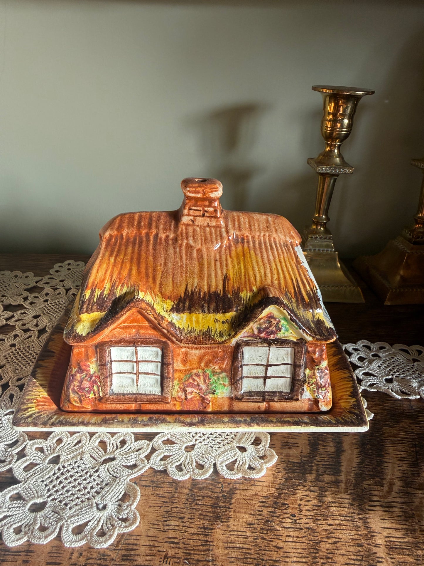 Vintage Price Bros Cottage Ware Butter Dish & Plate – Made in England