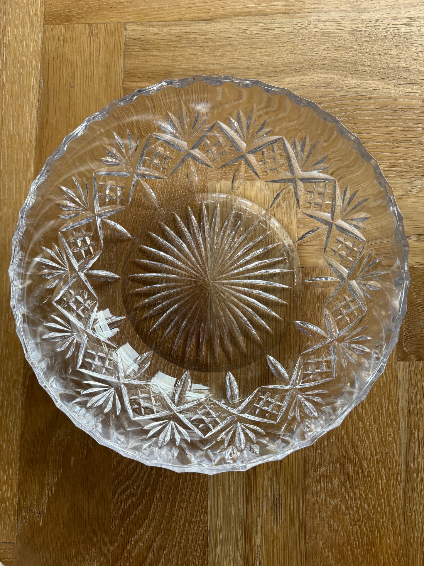 Heavy vintage crystal bowl.