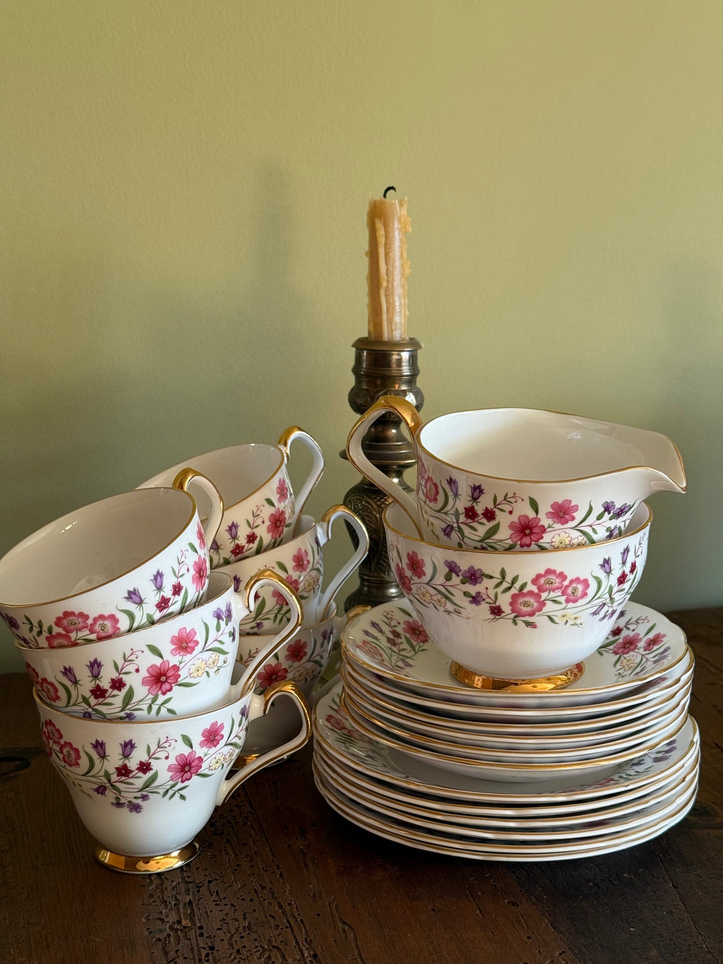 Vintage, fine bone china tea set.