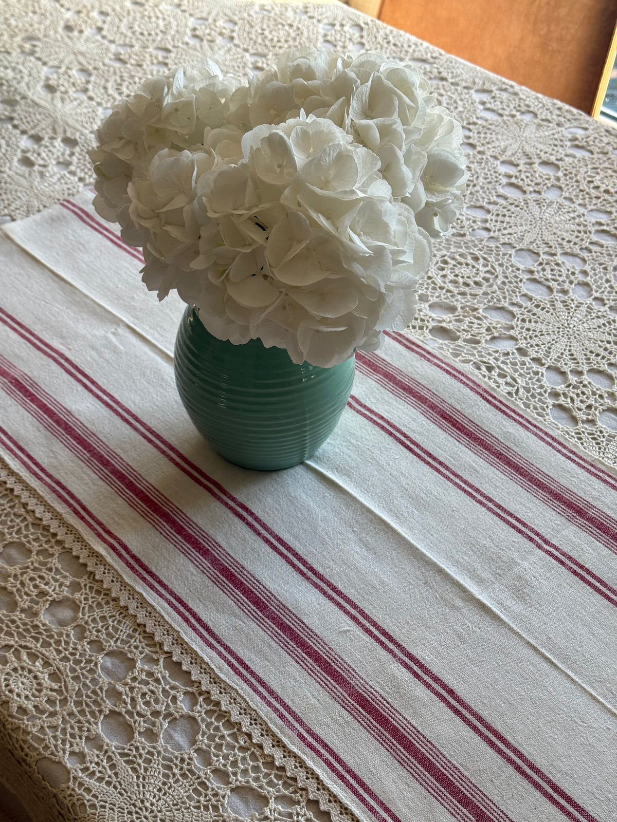 The Old Handmade Café Curtains | Vintage Handwoven Cotton