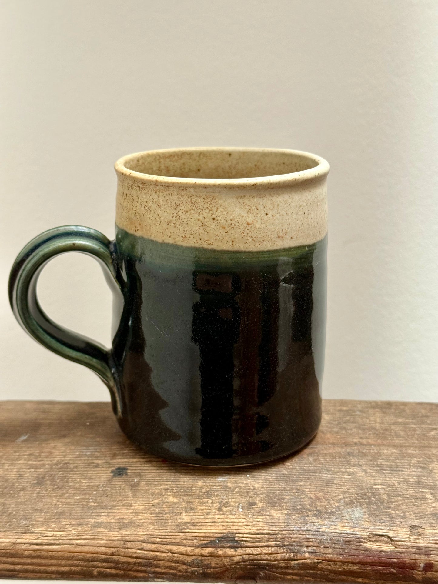 Handmade Studio Pottery Mug – Stoneware – Abstract Glaze – Earth Tones