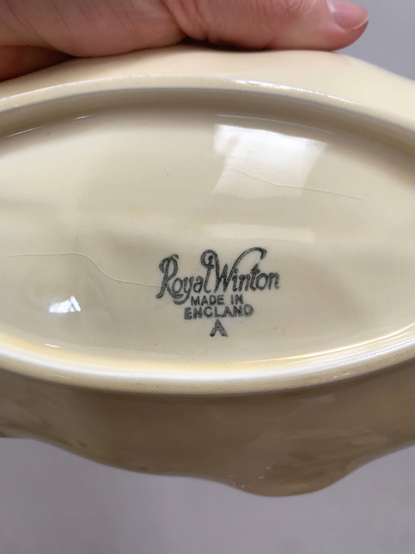 Vintage Royal Winton leaf porcelain dish.