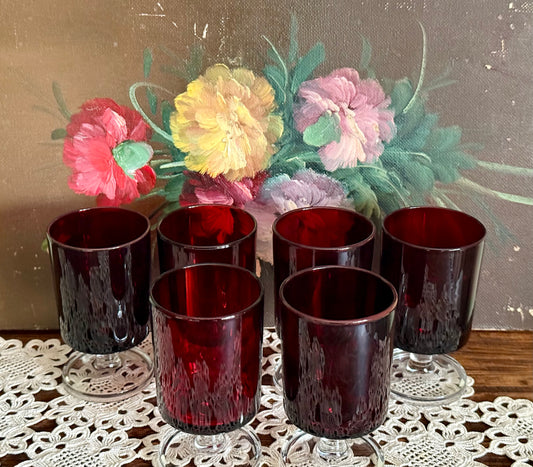 Vintage 1970’s stemmed glasses.