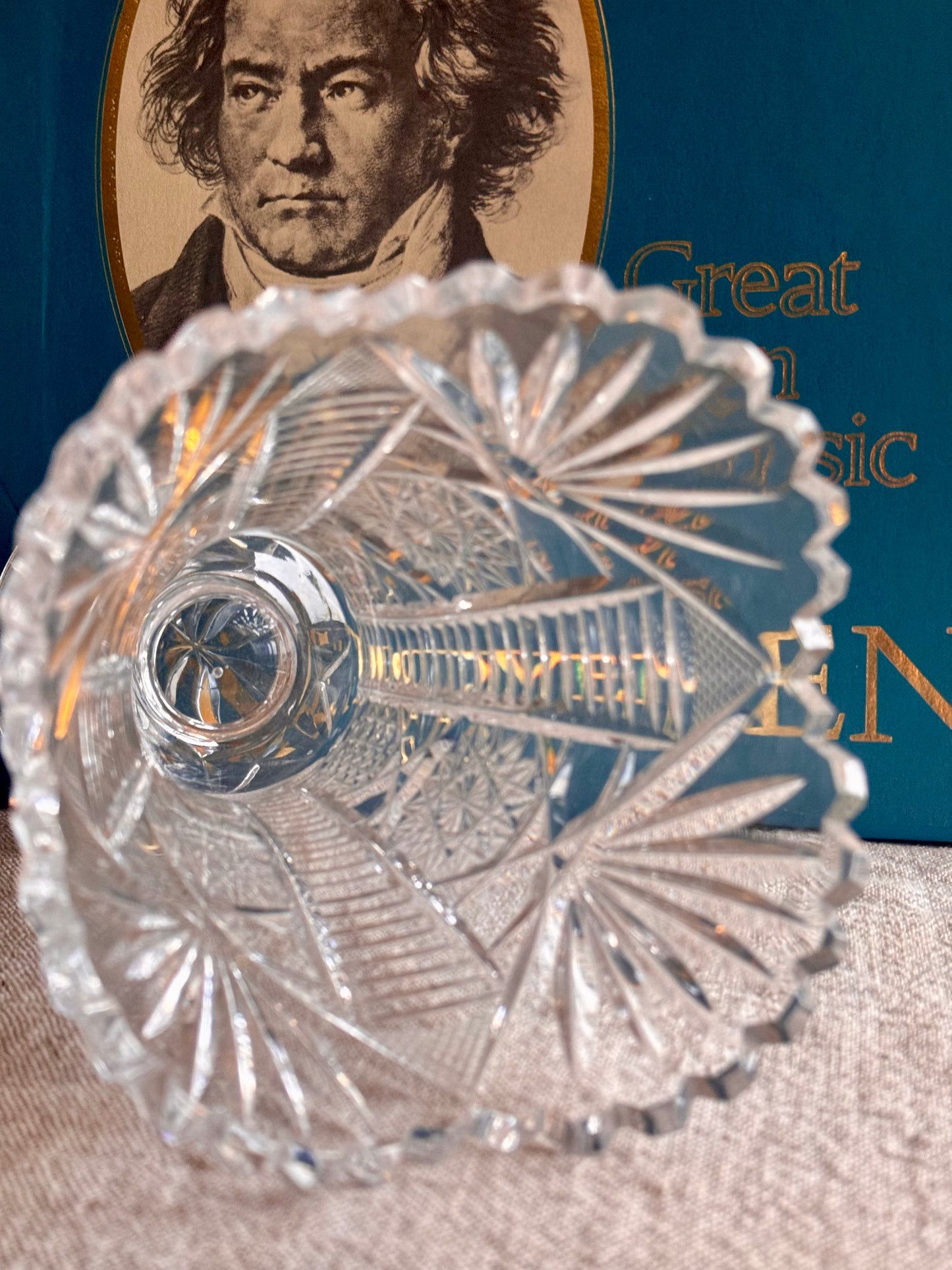 True vintage crystal vase.