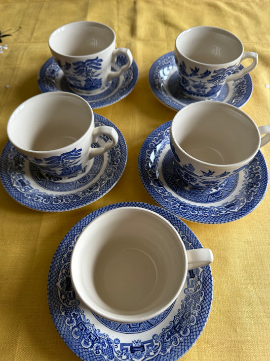 Vintage willow coffee set.