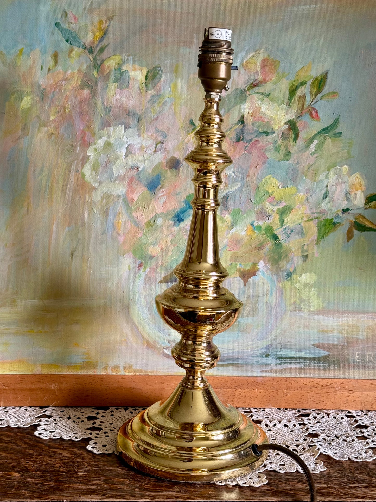 Vintage Style Brass Table Lamp Base – BHS Made in Britain