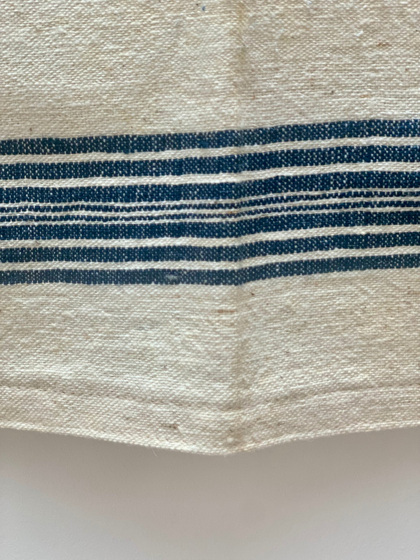 Antique, handwoven, cotton kitchen cloth.