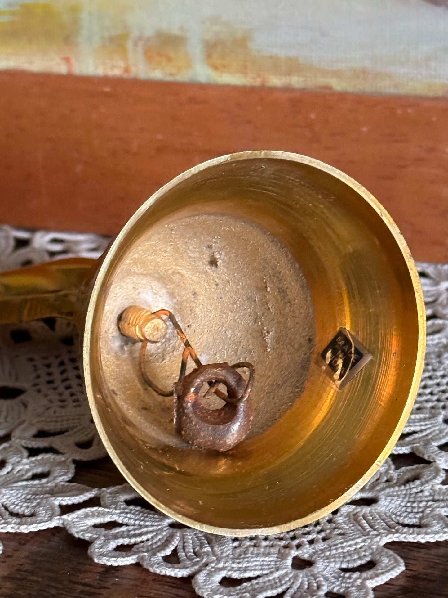 Vintage Brass Bell with Horse Finial – Made in India