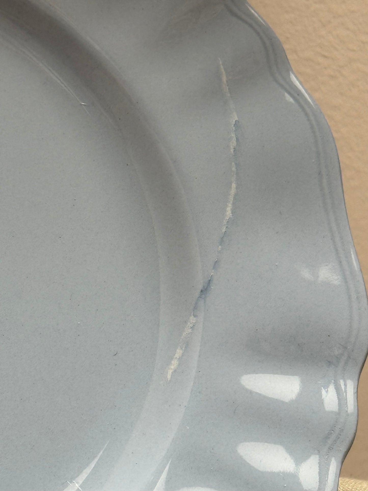 Vintage pastel blue dessert plates by Celeste.
