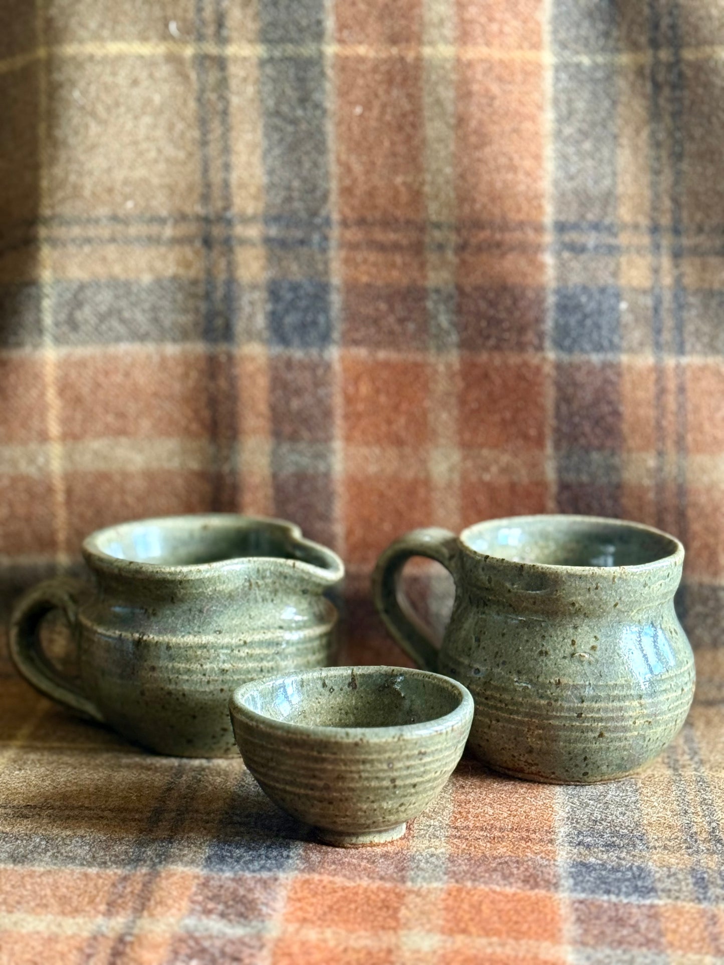 Vintage Handmade studio pottery set.