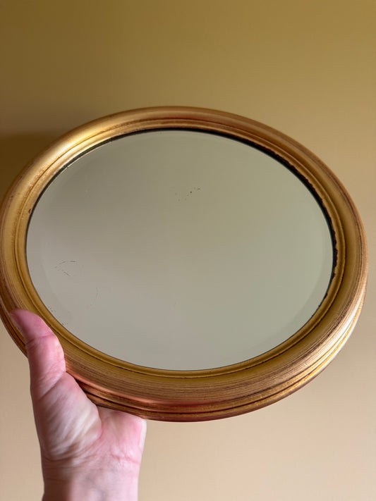 Vintage, wooden frame mirror.