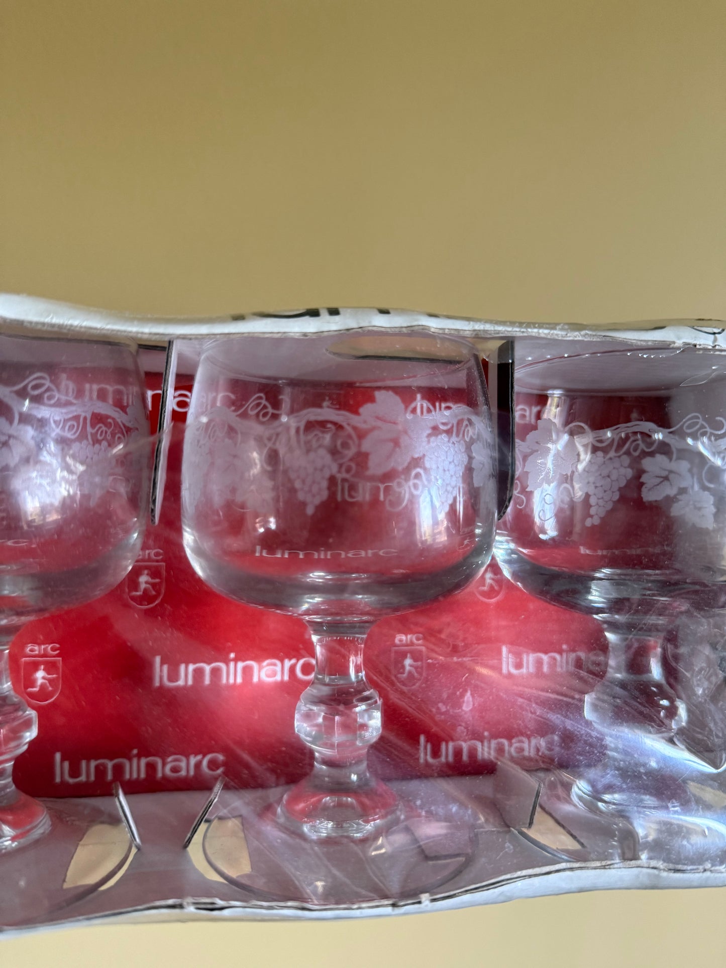 Vintage, French wine glasses.