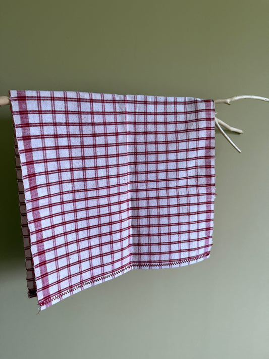 Antique, hand woven tea towel / kitchen cloth.