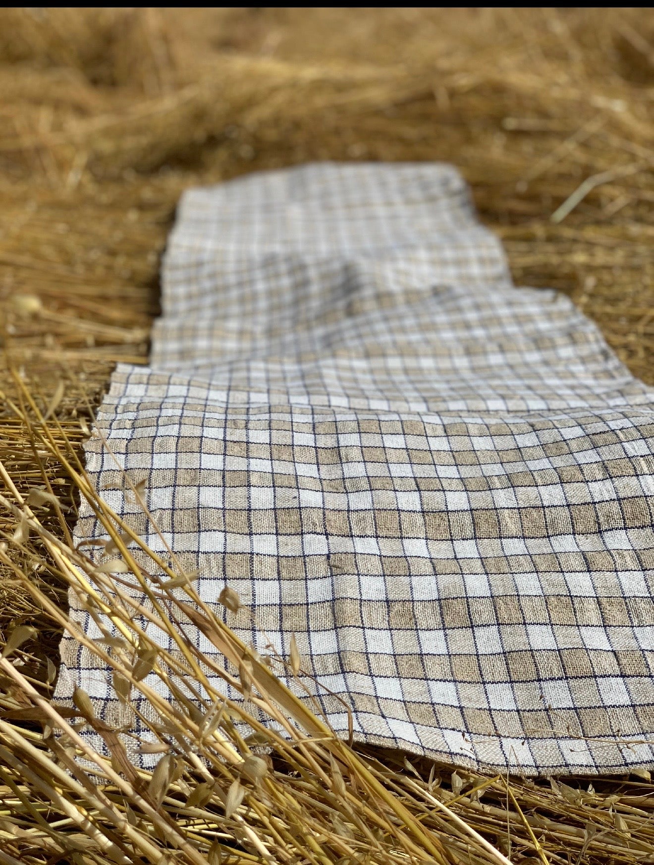 Antique, authentic, handwoven rustic linen / hemp table runner.