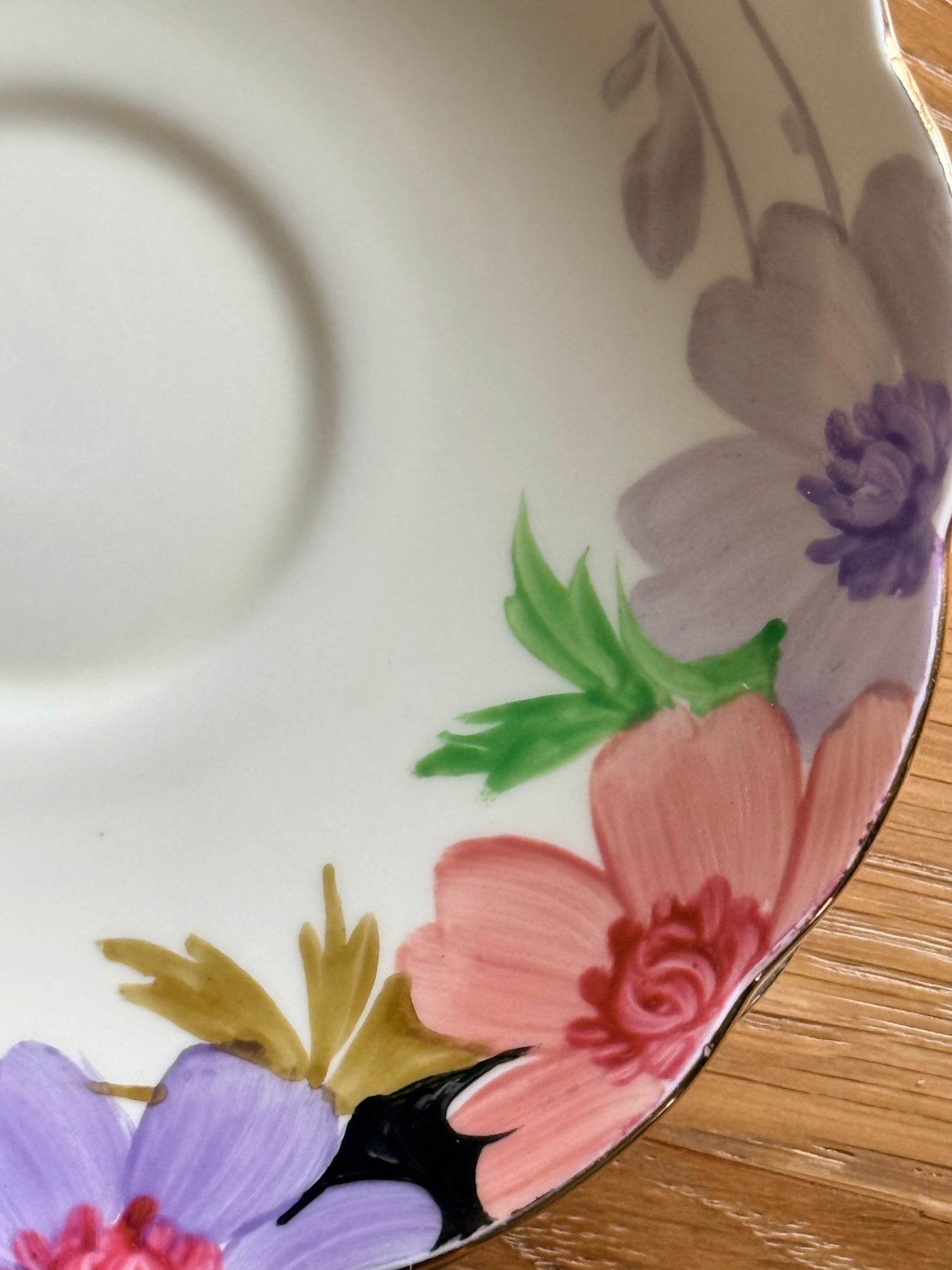 Vintage  Roslyn China hand-painted tea set, made in England