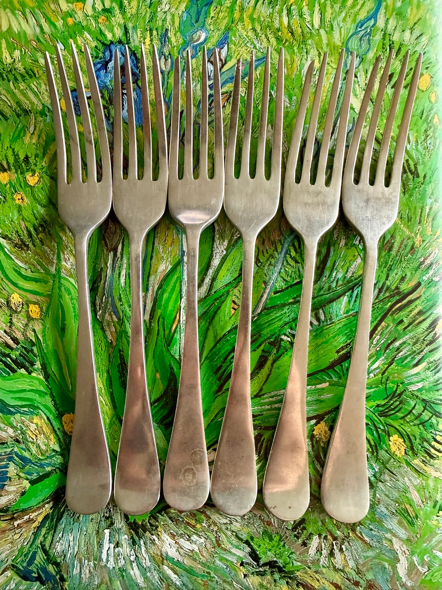 Vintage Hygienic Fork Set – Turner & Co – c.1920s–1940s British Flatware (Set of 6)