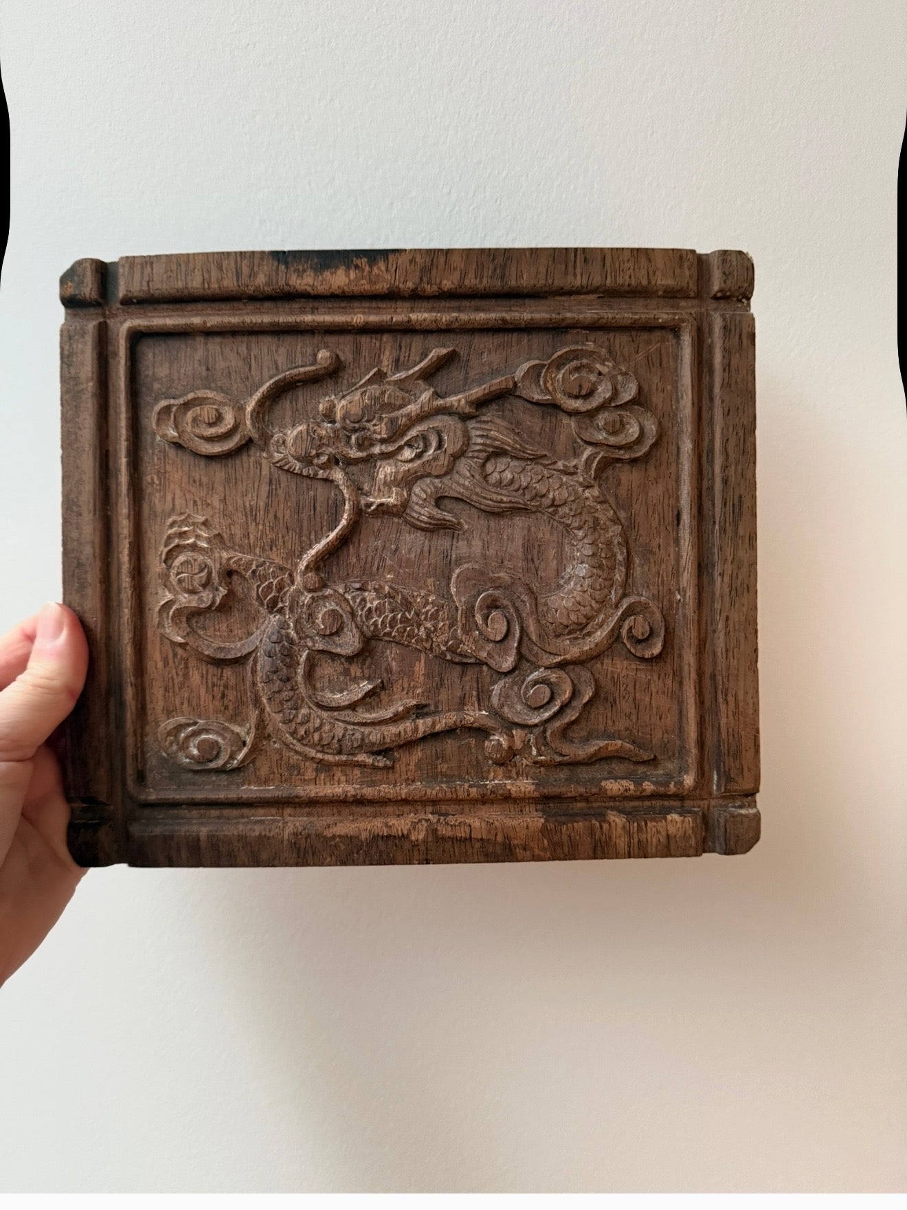 Carved Wooden Dragon Wall Panels – Traditional Oriental Relief Plaques
