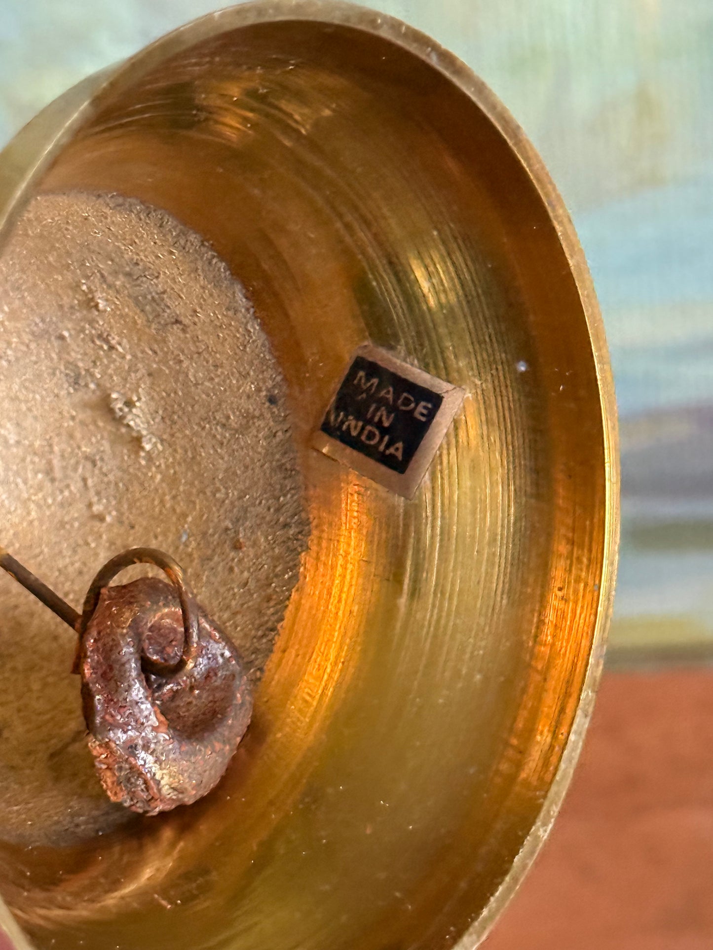 Vintage Brass Bell with Horse Finial – Made in India