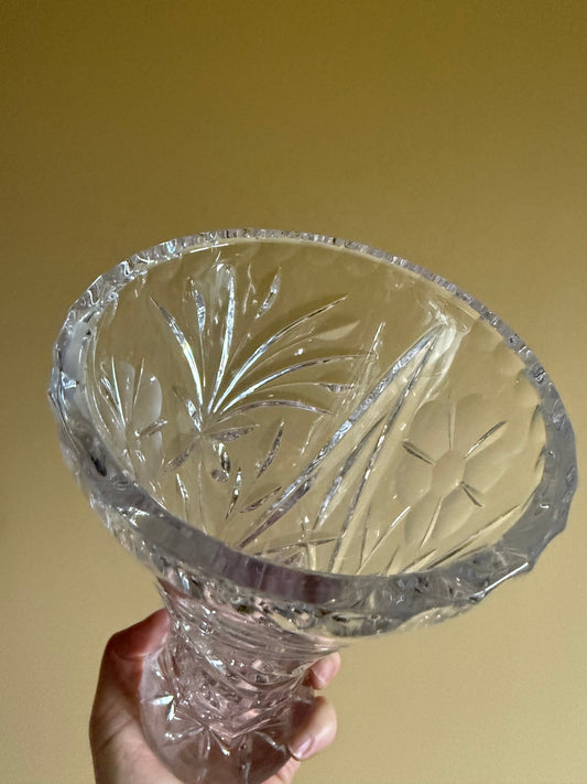 Vintage, heavy crystal vase.