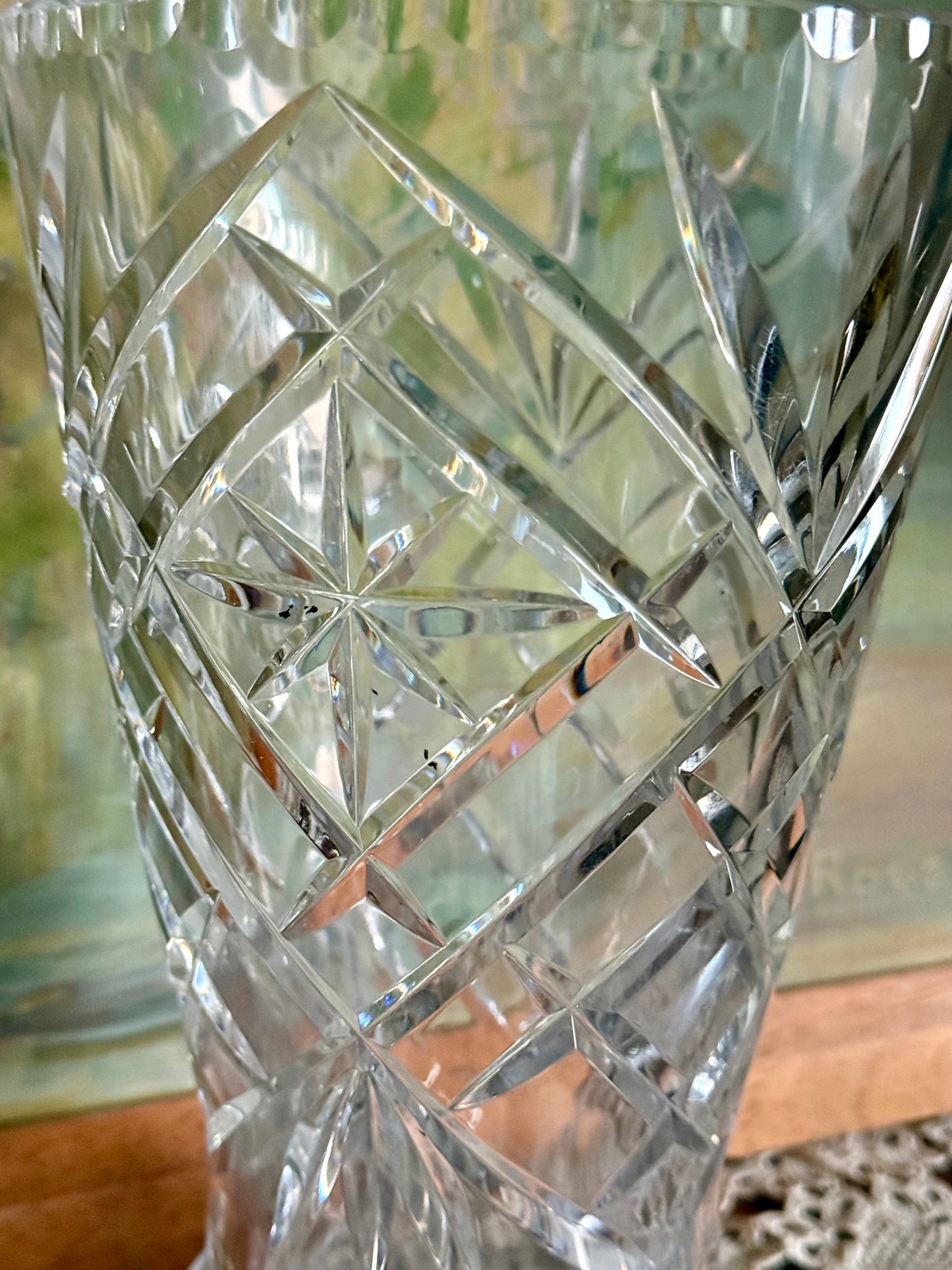 Vintage Elegant Cut Crystal Vase
