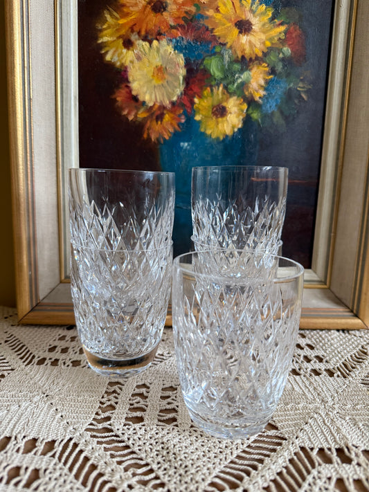 Vintage, stunning crystal tumblers.