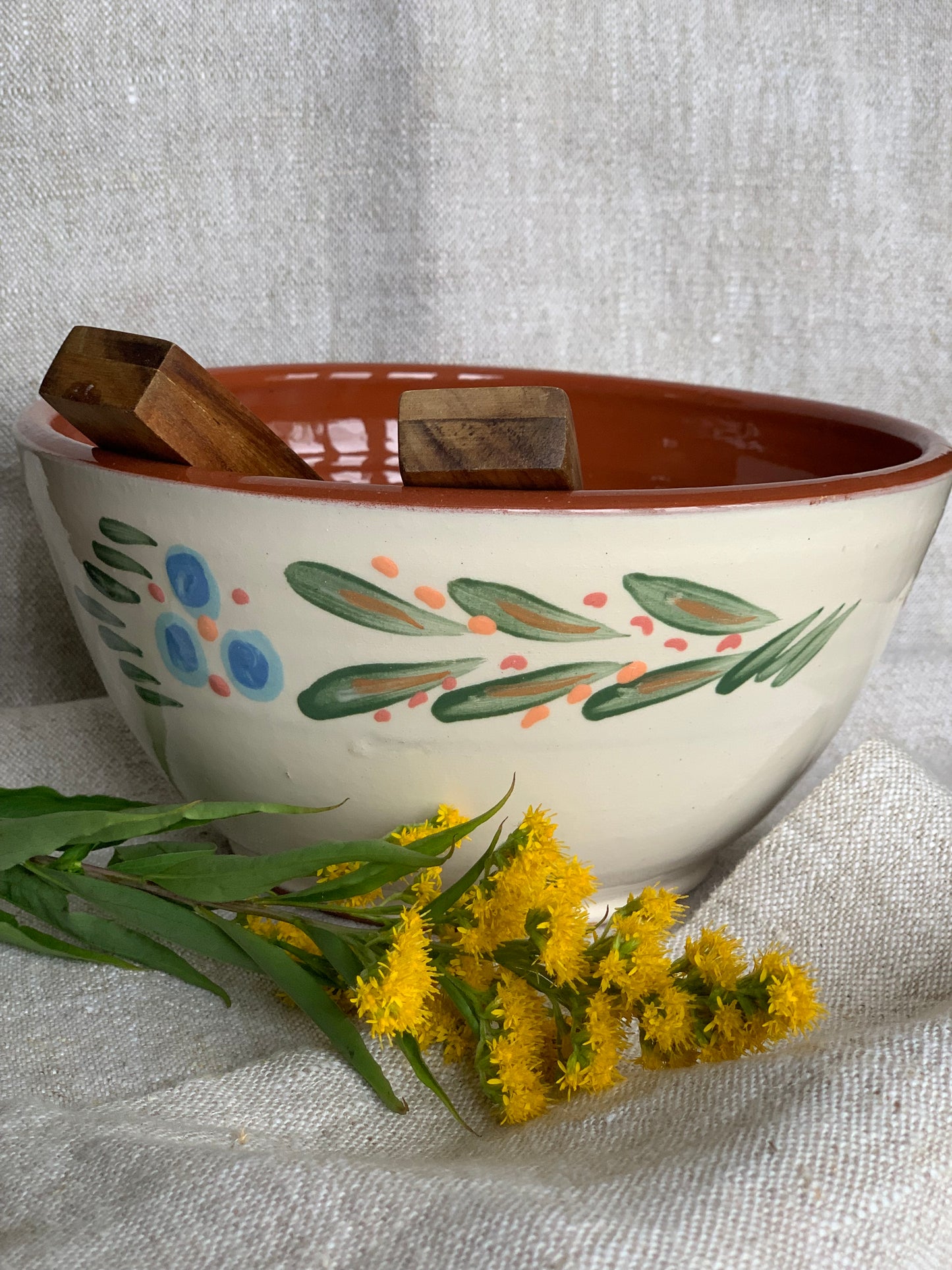 Handmade ceramic bowl.