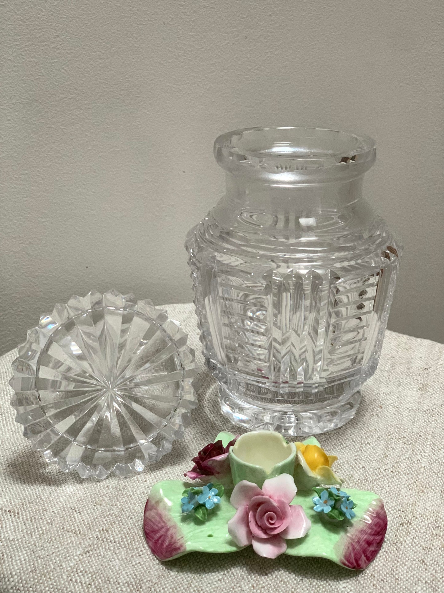 Small crystal decanter.