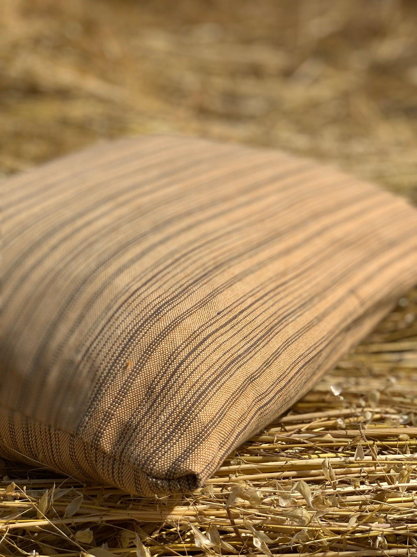 Linen cushion cover.