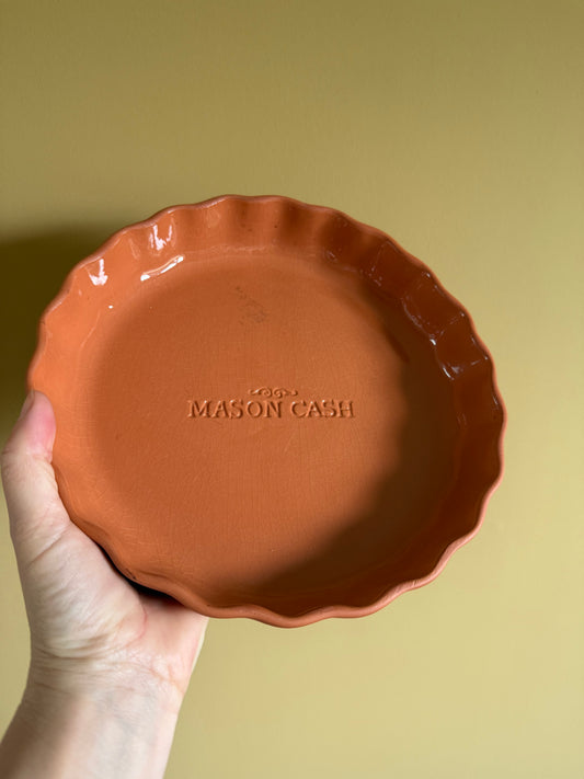 Vintage, Mason Cash flan dish.
