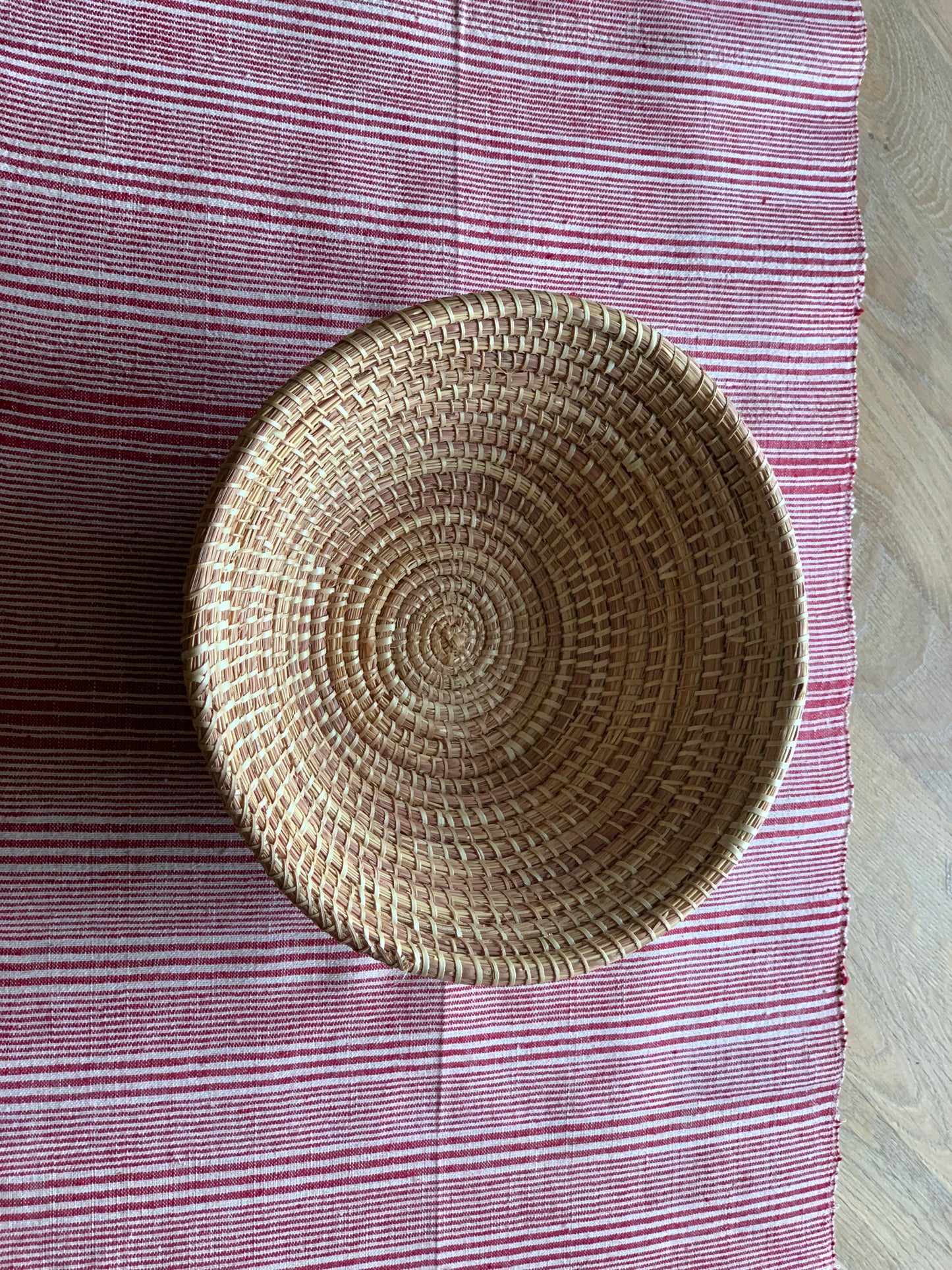 Organic, antique, handwoven 100 % cotton table runner.