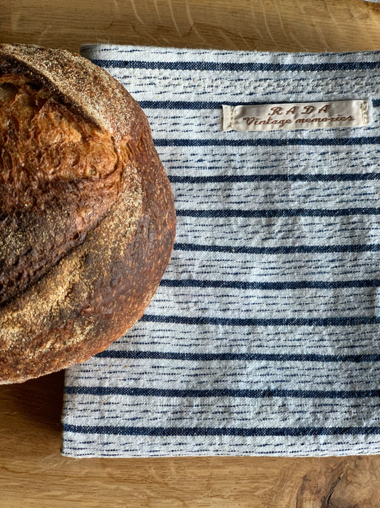 Hand made cotton bread bag.