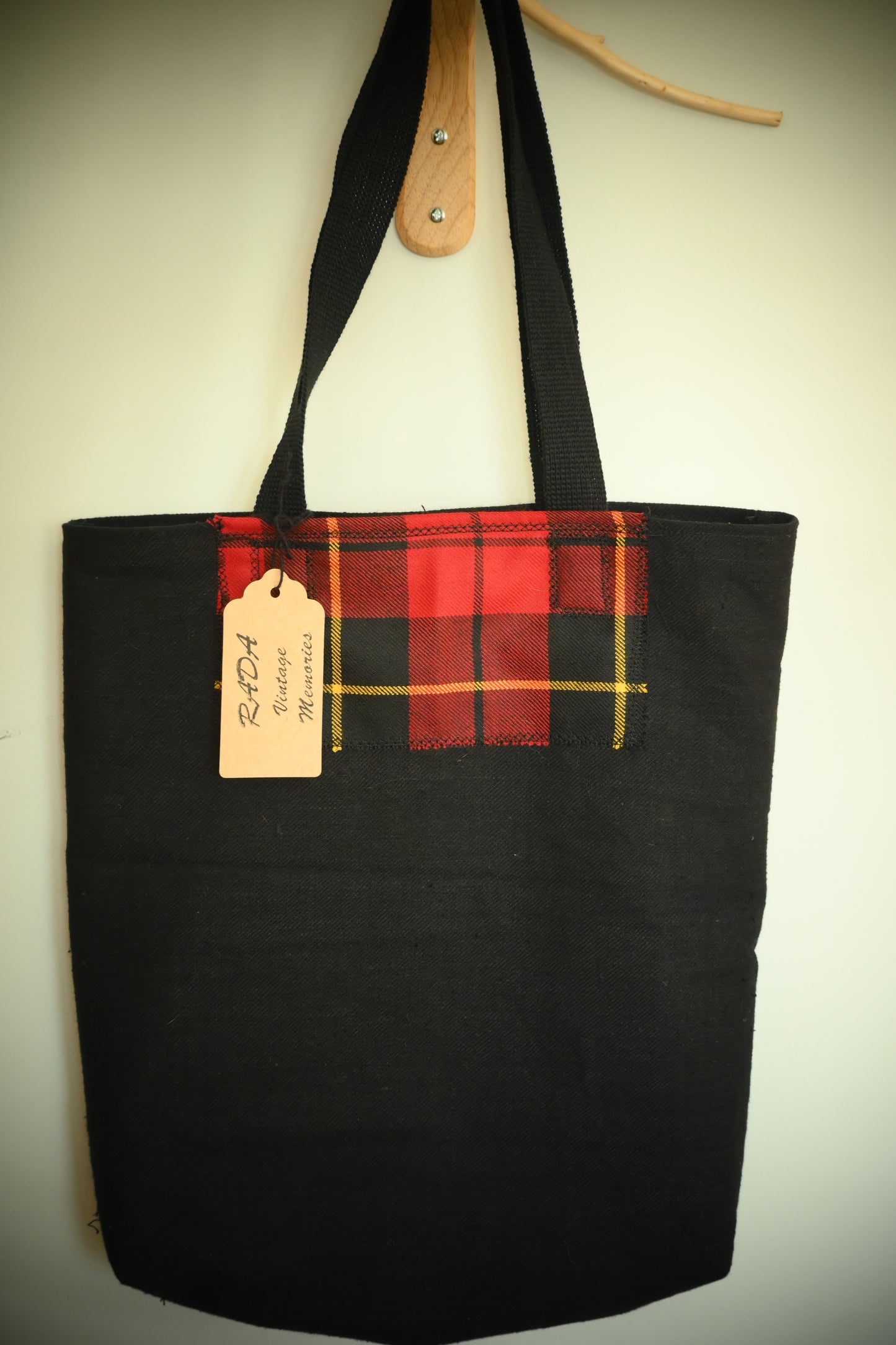 Antique, handwoven cotton tote.