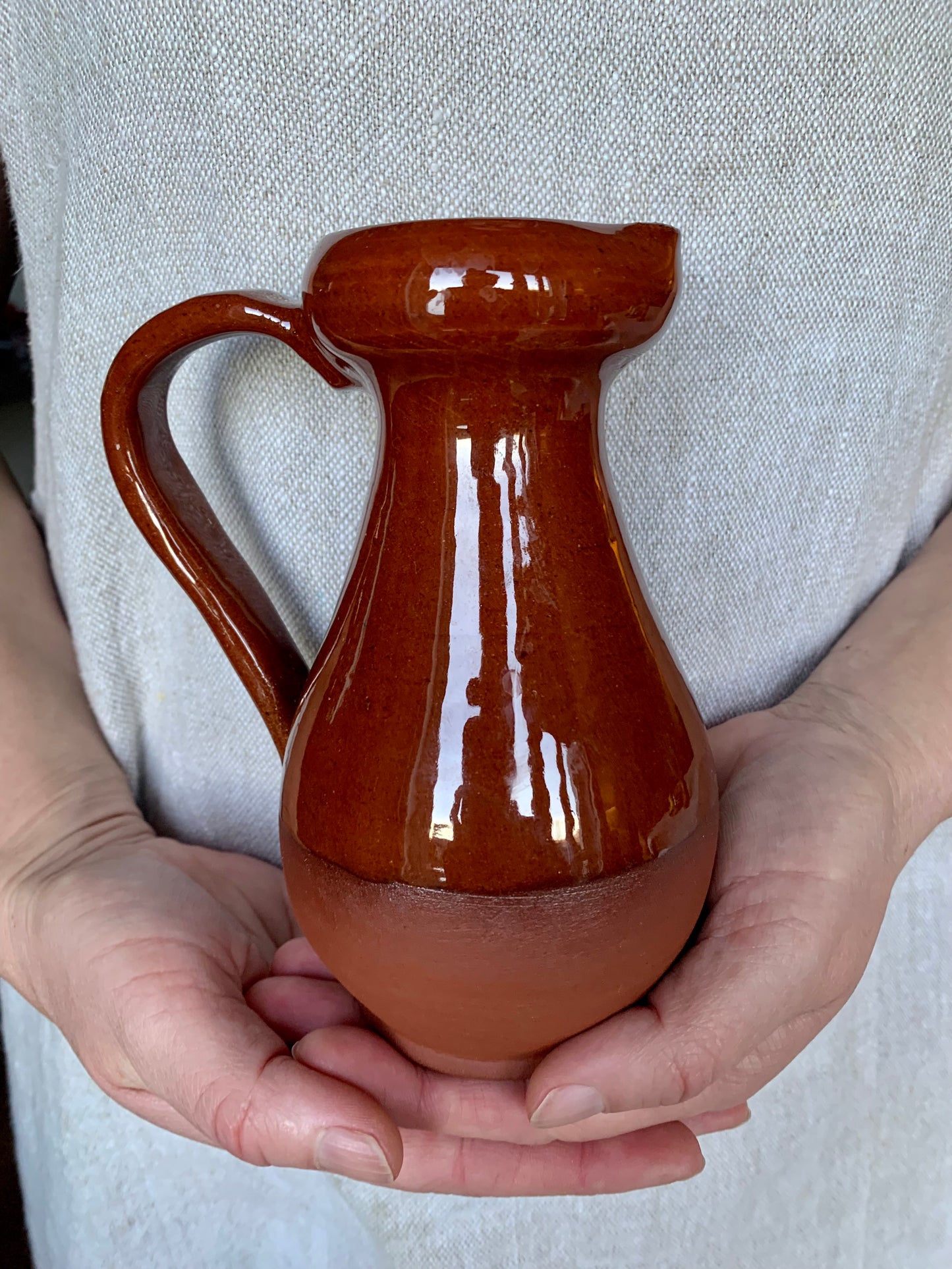 Antique, handmade small vase / pitcher.