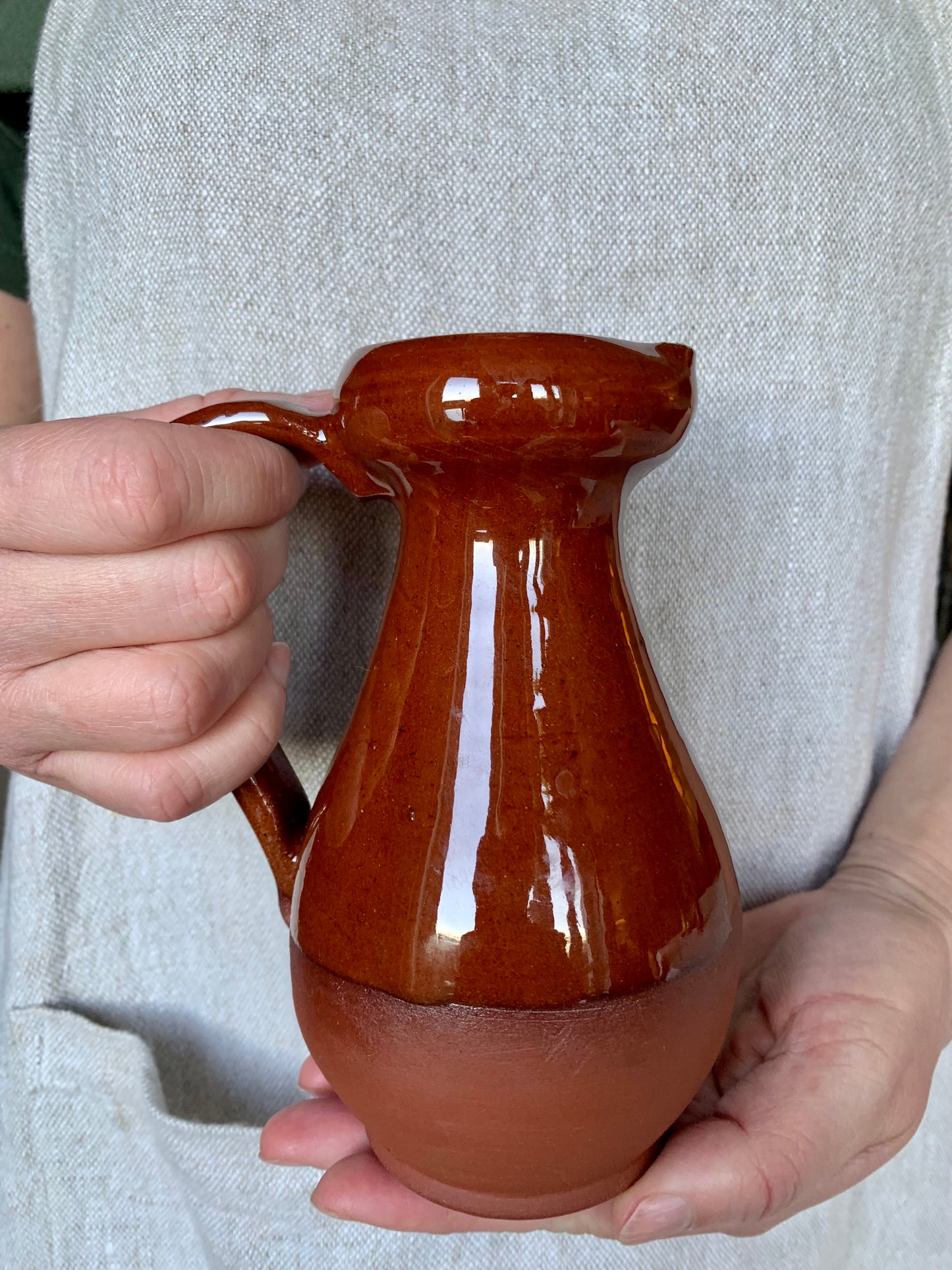 Antique, handmade small vase / pitcher.