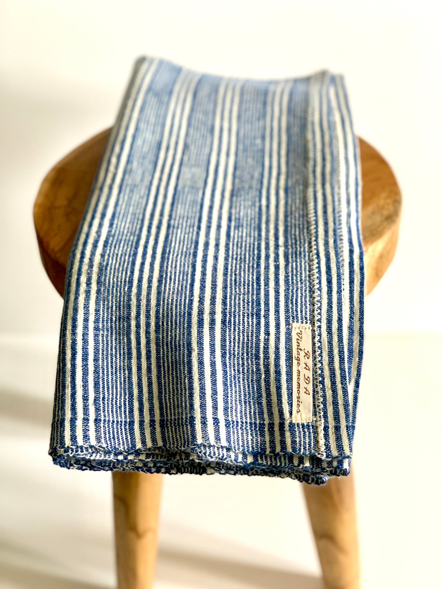 Antique, handwoven cotton table runner.